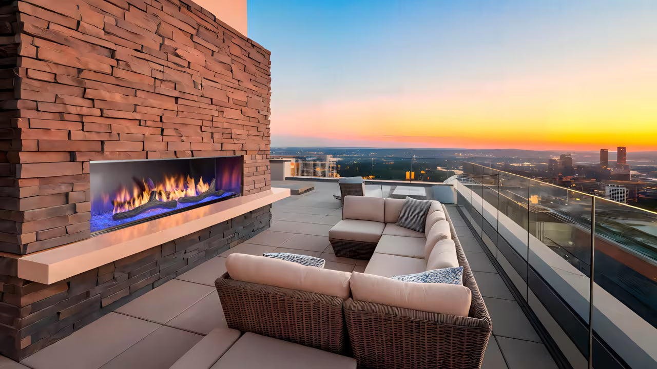 Majestic Lanai 72" Outdoor Linear Gas Fireplace - Single-Sided