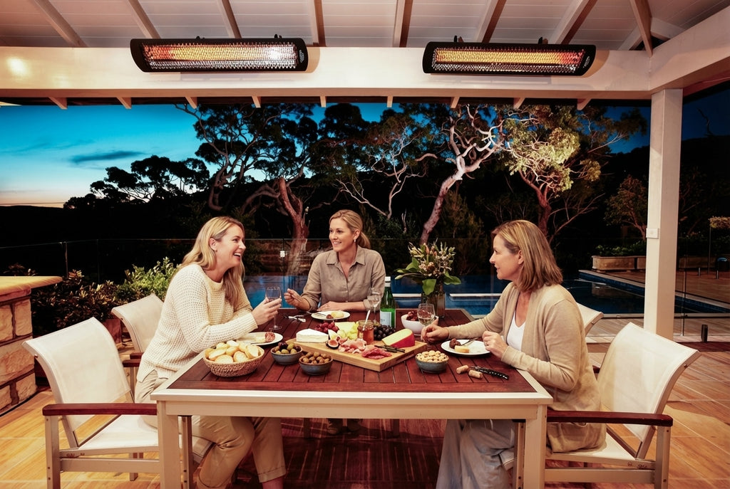 Bromic Heating Tungsten Smart-Heat 44-Inch 4000W Dual Element 240V Electric Infrared Patio Heater - Black - BH0420032