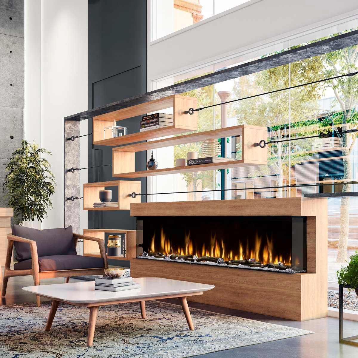 IgniteXL Bold Built-In 50"-100" Linear Electric Fireplace