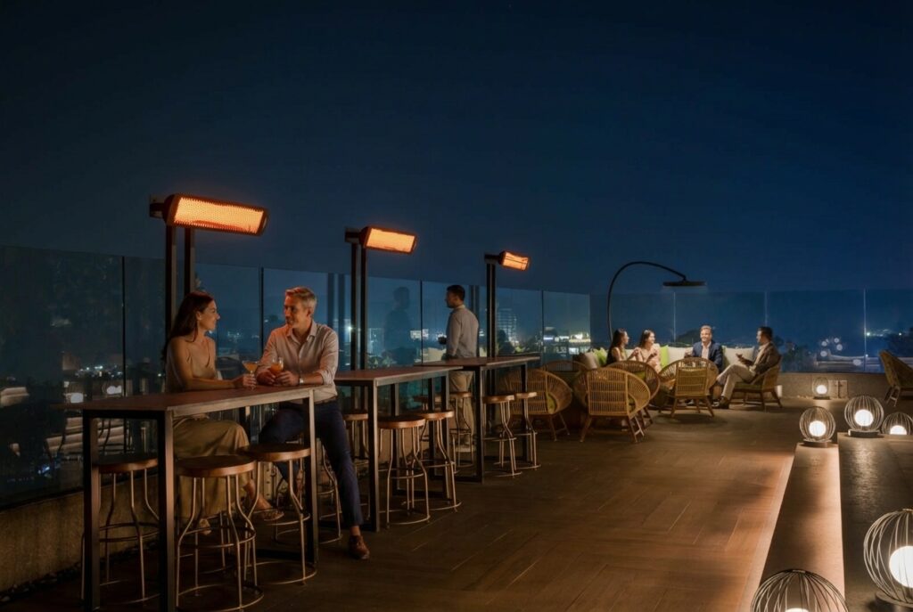Bromic Heating Tungsten Smart-Heat 56-Inch 3000W Single Element 240V Electric Infrared Patio Heater - Black - BH0420031